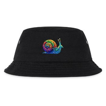 Schnecke - Kinder Bucket Hat - Schwarz - Vorne