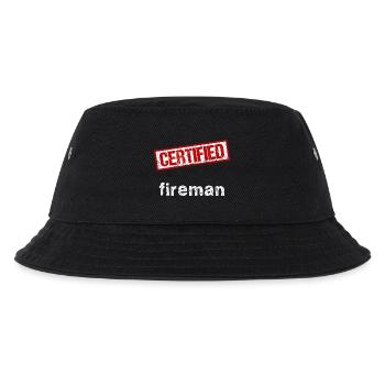 Feuerwehrmann - Kinder Bucket Hat - Schwarz - Vorne