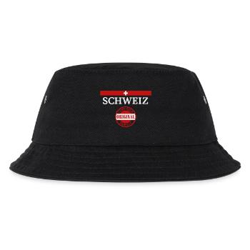 Flagge der Schweiz, Schweizer Stolz - Kinder Bucket Hat - Schwarz - Vorne