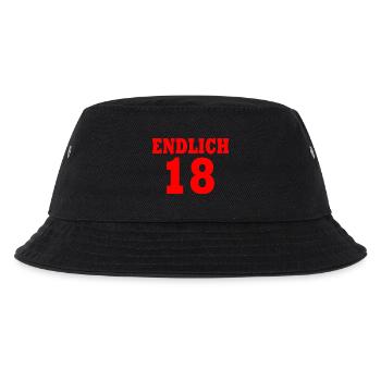 Endlich 18 - Kinder Bucket Hat - Schwarz - Vorne