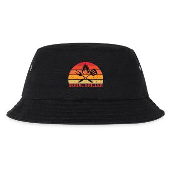 Serial Griller Retro BBQ Design - Kids’ Bucket Hat - black - Front