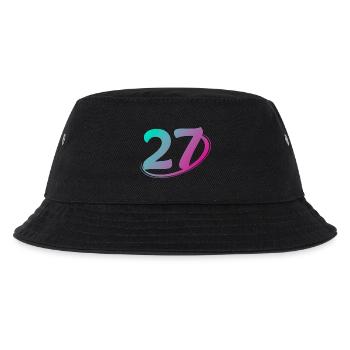 Nummer 27 mehrfarbig - Kinder Bucket Hat - Schwarz - Vorne
