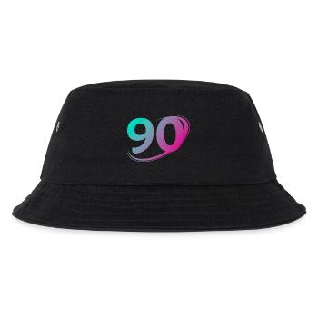 Nummer 90 mehrfarbig - Kinder Bucket Hat - Schwarz - Vorne