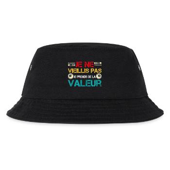Ich werde nicht alt, ich steigere meinen Wert - Kinder Bucket Hat - Schwarz - Vorne