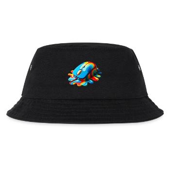 Melting Rainbow Computer Mouse - Kids’ Bucket Hat - black - Front