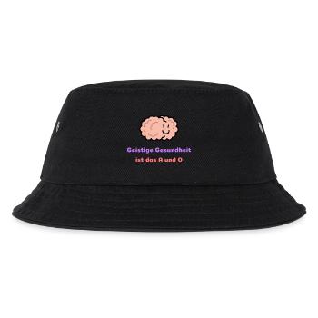 Geistige Gesundheit ist das A und O - Kinder Bucket Hat - Schwarz - Vorne