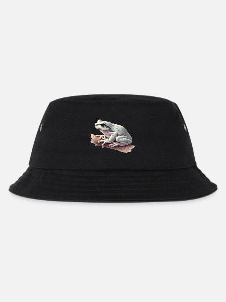 Realistischer Laubfrosch mit Wassertropfen - Kinder Bucket Hat - Schwarz