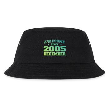 Geburtstag Dezember 2005 - Geschenk Dezember 2005 - Kinder Bucket Hat - Schwarz - Vorne