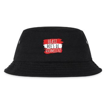 Österreich Dialekt Gschmissn - Kinder Bucket Hat - Schwarz - Vorne
