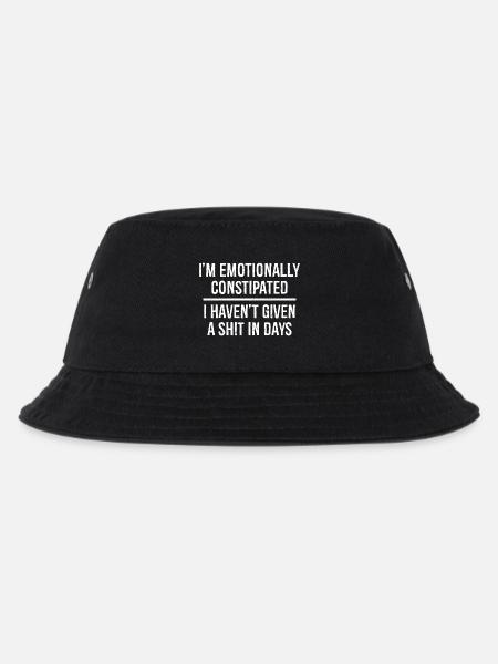 I'm emotionally constipated funny shirt - Kids’ Bucket Hat - black