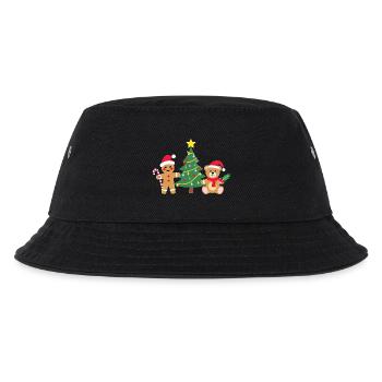 Süße Kleine Santa's Friends Weihnachtsbaum - Kinder Bucket Hat - Schwarz - Vorne