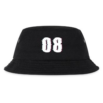 Eight 8 Number 08 Effect Distorted Number - Kids’ Bucket Hat - black - Front