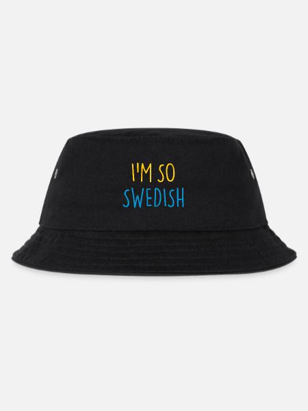 I'M SO SWEDISH Sweden Schweden - Kinder Bucket Hat - Schwarz