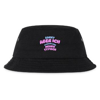 SORRY ABER ICH SPRECHE KEIN NEURO TYPISCH - Kinder Bucket Hat - Schwarz - Vorne