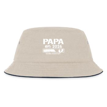 Papa en 2026 cadeaux futur père - Bob Enfant - blanc cassé/bleu marine - Devant