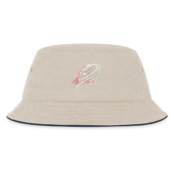 Flying Football – Dynamics & Speed Symbol - Kids’ Bucket Hat - ecru/navy - Front