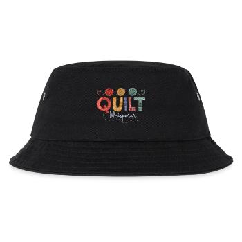 Quilt Whisperer Quilter Quilting - Kinder Bucket Hat - Schwarz - Vorne