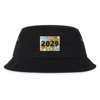 Zahl 2029 - Kinder Bucket Hat - Schwarz - Vorne