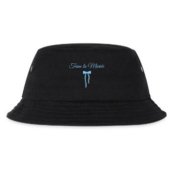 Team Die Braut Blaue Schleife - Kinder Bucket Hat - Schwarz - Vorne