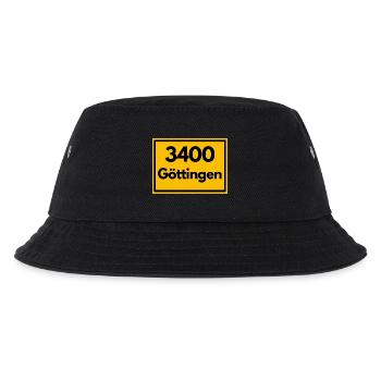 Ortsschild - damals Retro alte PLZ 3400 GÖTTINGEN - Kinder Bucket Hat - Schwarz - Vorne