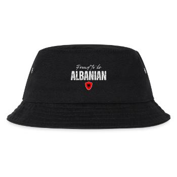 Stolzer Albanier, hergestellt in Albanien - Kinder Bucket Hat - Schwarz - Vorne