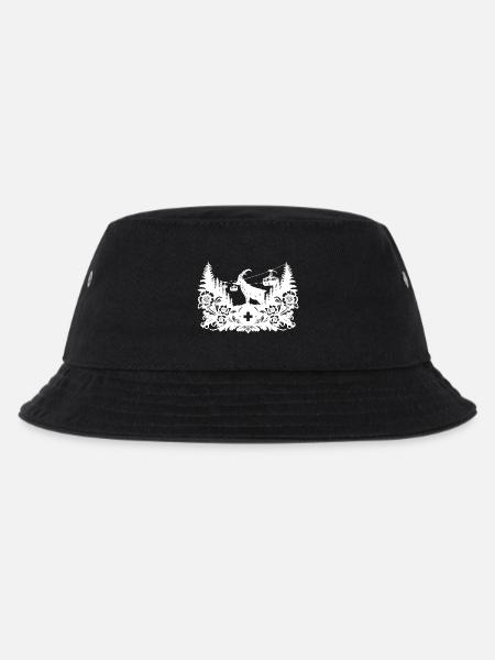 Steinbock_1_white_ - Kinder Bucket Hat - Schwarz
