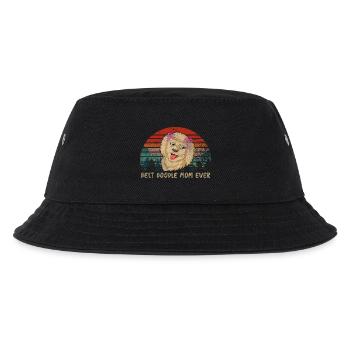 Süße Doodle Hundemama mit rosa Schleifen - Kinder Bucket Hat - Schwarz - Vorne