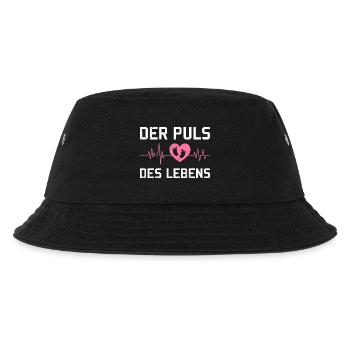 Werdende Mutter DER PULS DES LEBENS Lustig - Kinder Bucket Hat - Schwarz - Vorne