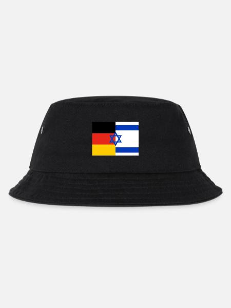 Flagge Deutschland Israel - Kinder Bucket Hat - Schwarz