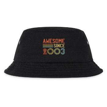 Retro 2003 Feier Diagramm Text - Kinder Bucket Hat - Schwarz - Vorne