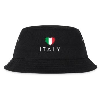 Cœur avec drapeau italien, fierté italienne - Bob Enfant - noir - Devant