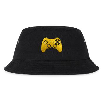 Goldenes Gamepad - Kinder Bucket Hat - Schwarz - Vorne