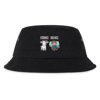 Steinbock - Kein Bock - Achtung Flachwitz! - Kinder Bucket Hat - Schwarz - Vorne