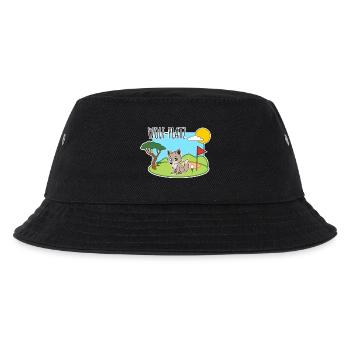 Wolf-Platz - Ein Wolf auf dem Golfplatz - Kinder Bucket Hat - Schwarz - Vorne