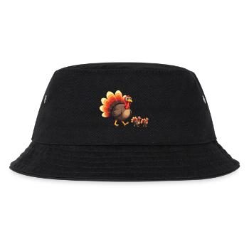 Thanksgiving Truthahn Baby - Kinder Bucket Hat - Schwarz - Vorne