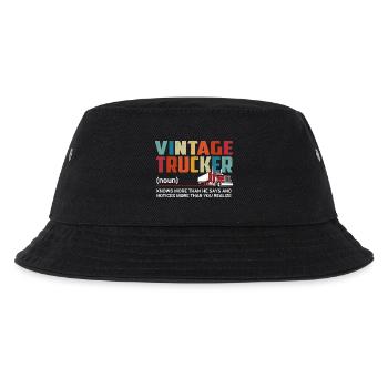 Lkw Fahrer - Kinder Bucket Hat - Schwarz - Vorne
