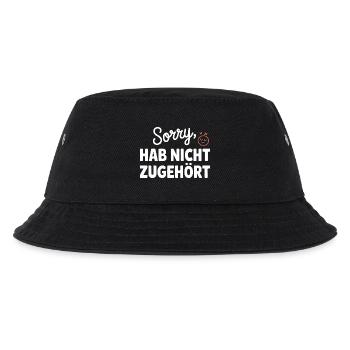 Sorry Hab Nicht Zugehört Abgelenkt Anti Social - Kinder Bucket Hat - Schwarz - Vorne