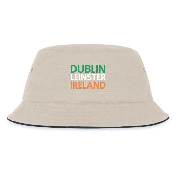 Dublin – Ireland Textdesign - Kids’ Bucket Hat - ecru/navy - Front