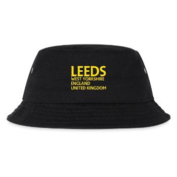 Leeds – England Liedtextdesign - Kinder Bucket Hat - Schwarz - Vorne