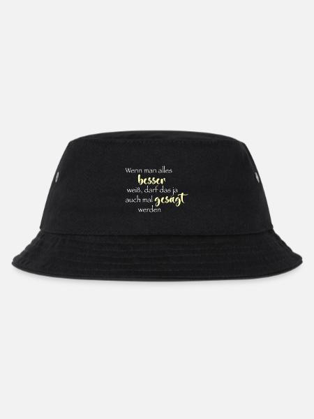 Wenn man alles besser weiß ... - Kinder Bucket Hat - Schwarz