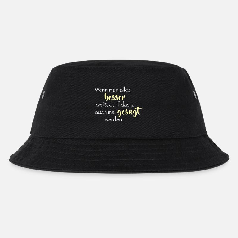 Wenn man alles besser weiß ... - Kinder Bucket Hat - Schwarz
