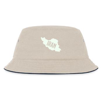 Iran Maps Typo - Kids’ Bucket Hat - ecru/navy - Front