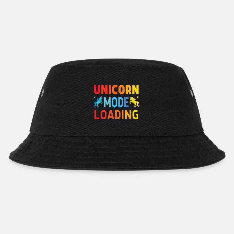 Unicorn mode loading - Kids’ Bucket Hat - black