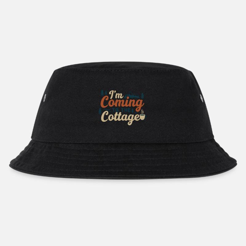 Ich komme zur Hütte - Kinder Bucket Hat - Schwarz