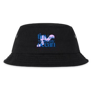 Tiny ripple in a stormy ocean (rosè background) - Kids’ Bucket Hat - black - Front