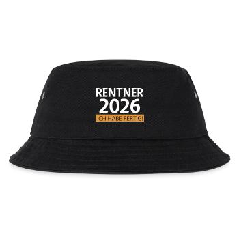 Rentner 2026 - Kinder Bucket Hat - Schwarz - Vorne