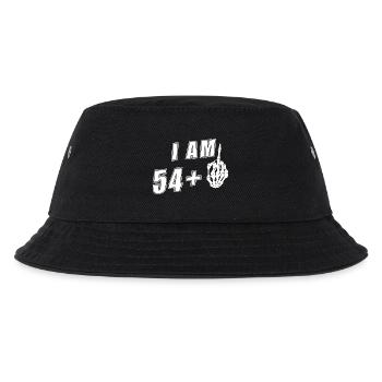 I'm 54 plus 1 Middle Finger Skull Funny 55 - Kids’ Bucket Hat - black - Front
