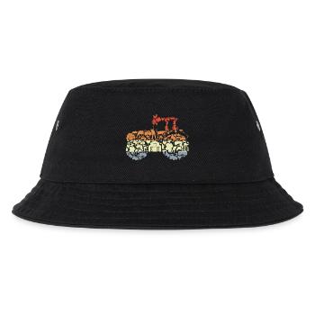 Retro Tractor Silhouette - Kids’ Bucket Hat - black - Front