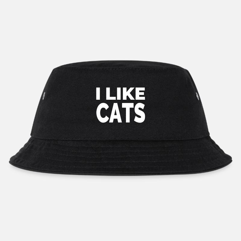 Katzen - Kinder Bucket Hat - Schwarz