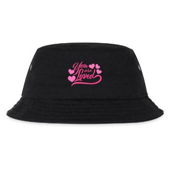 You Are Loved No Matter How You Feel Mitgefühl - Kinder Bucket Hat - Schwarz - Vorne
